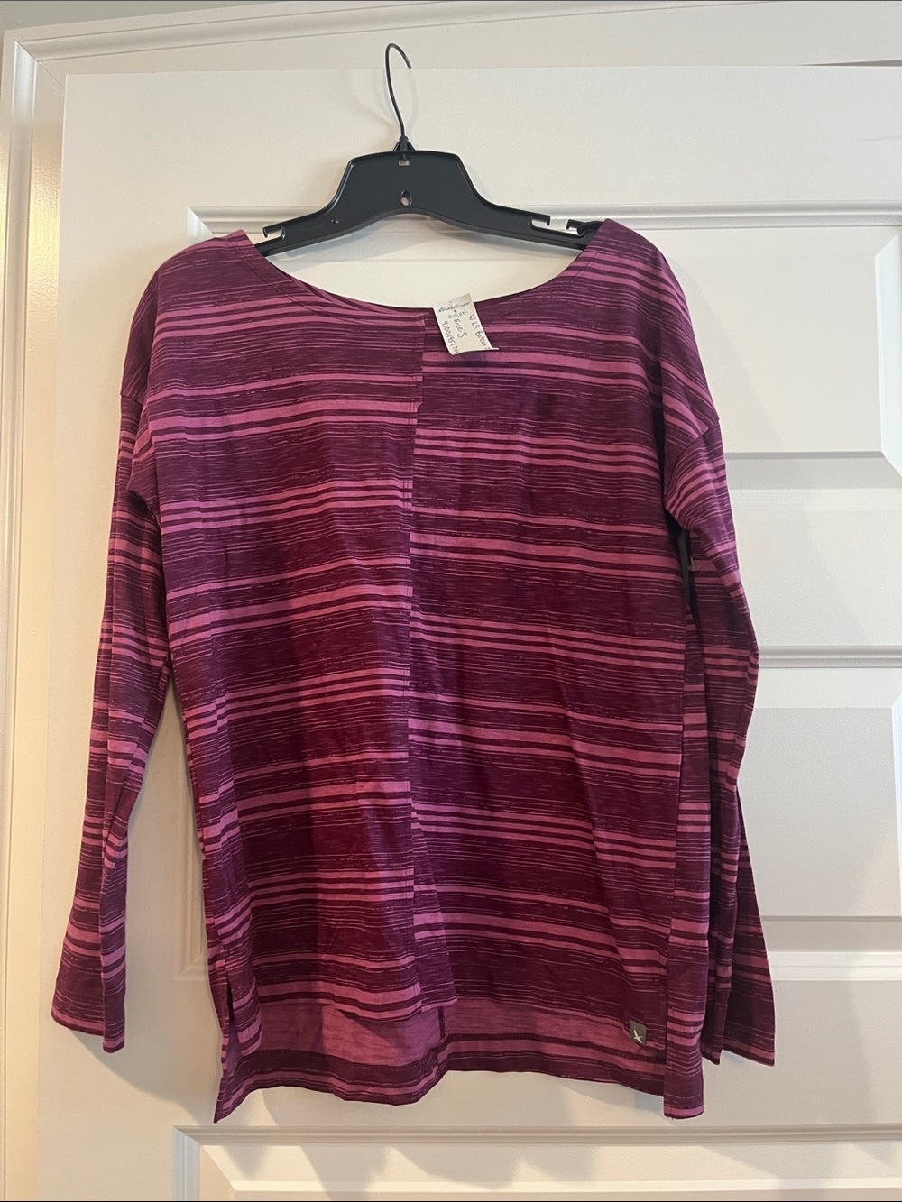 Eddie Bauer long sleeve Bateau seaspun top purple NEW NWT small